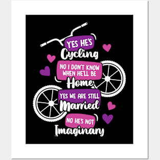 Funny Cyclist's Wife Gift Posters and Art